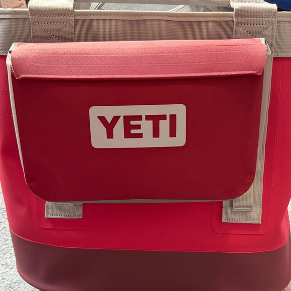 YETI Vibrant Harvest Red and Grey Tote - Picture 8 of 9